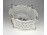 Áttört falú Wallendorf porcelán kosár asztalközép 20 x 17 cm