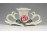 Régi kisméretű ENS porcelán gyertyatartó rózsa díszítéssel