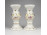 Régi Aquincum porcelán gyertyatartó pár 11.7 cm