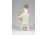Régi Aquincum porcelán figura kislány macival 13.2 cm