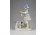 Régi német porcelán figura - lanton játszó kislány táncoló kutyákkal 15.2 cm