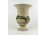 Retro zöld talpas kerámia urnaváza 19 cm 