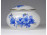 Régi kék rózsás román Moga porcelán bonbonier 6.4 x 9.5 cm