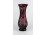 Bordó csiszolt kristály váza 22 cm