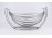 Nagyméretű, modern inox asztalközép kínáló, gyümölcskosár hinta 31 x 17 cm