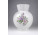 Öblös lila virág mintás Zsolnay porcelán váza 17.7 cm