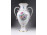 Nagyméretű virágmintás Hollóházi porcelán két füles amfóra váza urna váza 28.5 cm