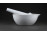 Régi Zsolnay porcelán patika mozsár törővel 18 cm