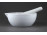Régi Zsolnay porcelán patika mozsár gyógyszerész mozsár törővel 13.6 cm