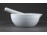 Régi Zsolnay porcelán patika mozsár gyógyszerész mozsár törővel 13.6 cm