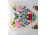 Régi gazdagon hímzett kalocsai mintás csipke terítő 62 x 28 cm