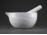 Régi Zsolnay porcelán patika mozsár gyógyszerész mozsár törővel 13.7 cm