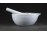 Régi Zsolnay porcelán patika mozsár gyógyszerész mozsár törővel 13.7 cm