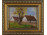 László jelzéssel : Tanya nyáron - olaj karton festmény 17.5 x 13.5 cm