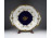 Aranyozott peremű kobaltkék Reichenbach porcelán asztalközép kínáló tál 24 cm