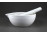 Régi Zsolnay porcelán patika mozsár gyógyszerész mozsár törővel 13.7 cm