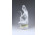 Zsolnay porcelán fésülködő akt szobor Török János tervezte 22.5 cm