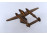 Régi bronz P–38 Lightning vadászrepülőgép makett