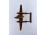 Régi bronz P–38 Lightning vadászrepülőgép makett
