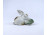 Káposztalevelet rágó nyúl nyuszi Zsolnay porcelán figura