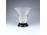 Régi kobaltkék szegélyű virágmintás cseh Royal Dux porcelán váza 14.2 cm