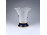 Régi kobaltkék szegélyű virágmintás cseh Royal Dux porcelán váza 14.2 cm