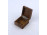 Antik kisméretű fecskés intarziás fadobozka 4.2 x 3.9 x 2.8 cm