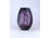 Régi lila színű csiszolt kristály váza 19.6 cm