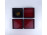 Régi jelzett japán festett virágdíszes három részes lakk doboz 13.3 x 13.3 x 13 cm
