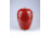 Régi piros színű aranyozott virágmintás Wallendorf porcelán váza 18.5 cm