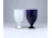 Régi kék és fehér színű virágmintás japán porcelán talpas pohár pár