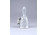 Régi kék irizáló mázas virágdíszes porcelán csengő csengettyű 8 cm