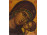 Antik bizánci stílusú ortodox Könyörületes Szűzanya ikon másolat fatáblán 15.5 x 12.8 cm 