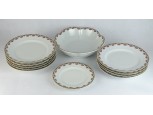 Régi rózsás porcelán étkészlet